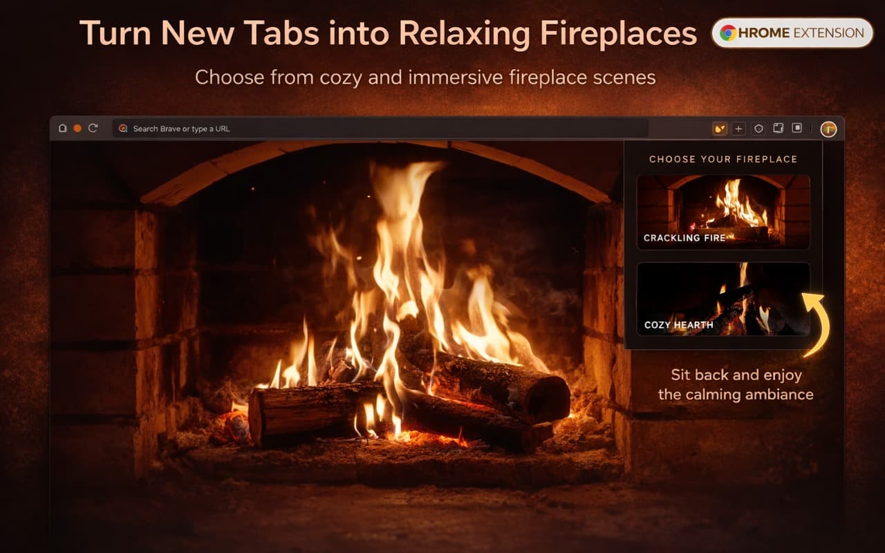 Cozy Fireplace Extension Preview